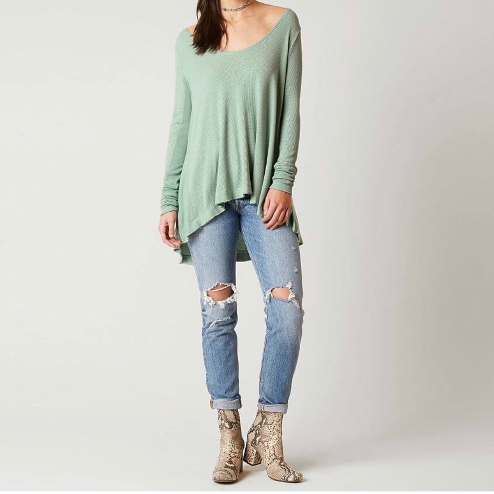 FREE PEOPLE Malibu Sea Green Thermal NWT large